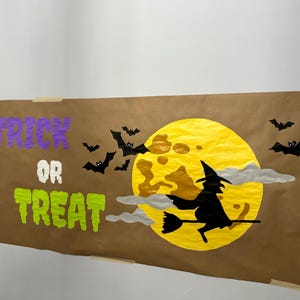 thumbnail image 2 of 3pcs Trick Or Treat Banner Outdoor, Halloween Door... 2 of 12