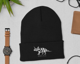 Gorro de dinosaurio - Triceratops gris