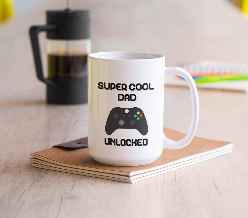 Super Cool Dad Mug, Gamer Dad Mug, Personalizable Gamer Mug, Fathers