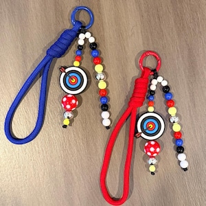 Colgante para bolso de tiro con arco, llavero de tiro con arco, regalo para arquero, regalo para equipo de tiro con arco, colgante para mochila de tiro al blanco, llavero de arco y flecha, etiqueta para bolso deportivo