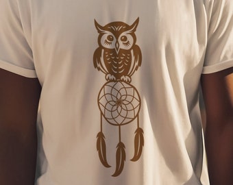 Owl Windcatcher Shirt, Nature Shirt, Outdoor Shirt, Camping Gift, Bird Watcher Tee, Owl Lover Shirt, Night Owl Tee, Forest T-shirt