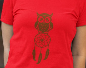 Owl Windcatcher Shirt, Nature Shirt, Outdoor Shirt, Camping Gift, Bird Watcher Tee, Owl Lover Shirt, Night Owl Tee, Forest T-shirt