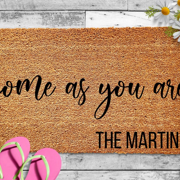 Come as You Are Doormat Etsy