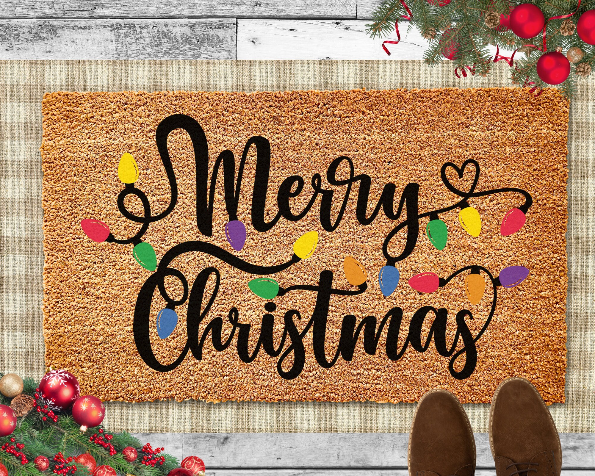Personalized Welcome Door Mat (18 x 36)/(45cm x 90cm) – Holiday  Celebration Trees