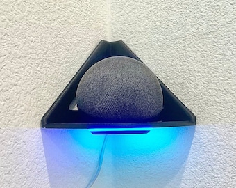 Echo Dot コーナーマウント – 粘着式壁掛けスタンド、省スペース