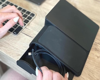 Ergonomic Magic Trackpad Stand | 20 Degree Angle Fixes Wrist Strain | Built-in Cable Storage Tray | Compatible w/ Apple Magic Trackpad 2 & 3