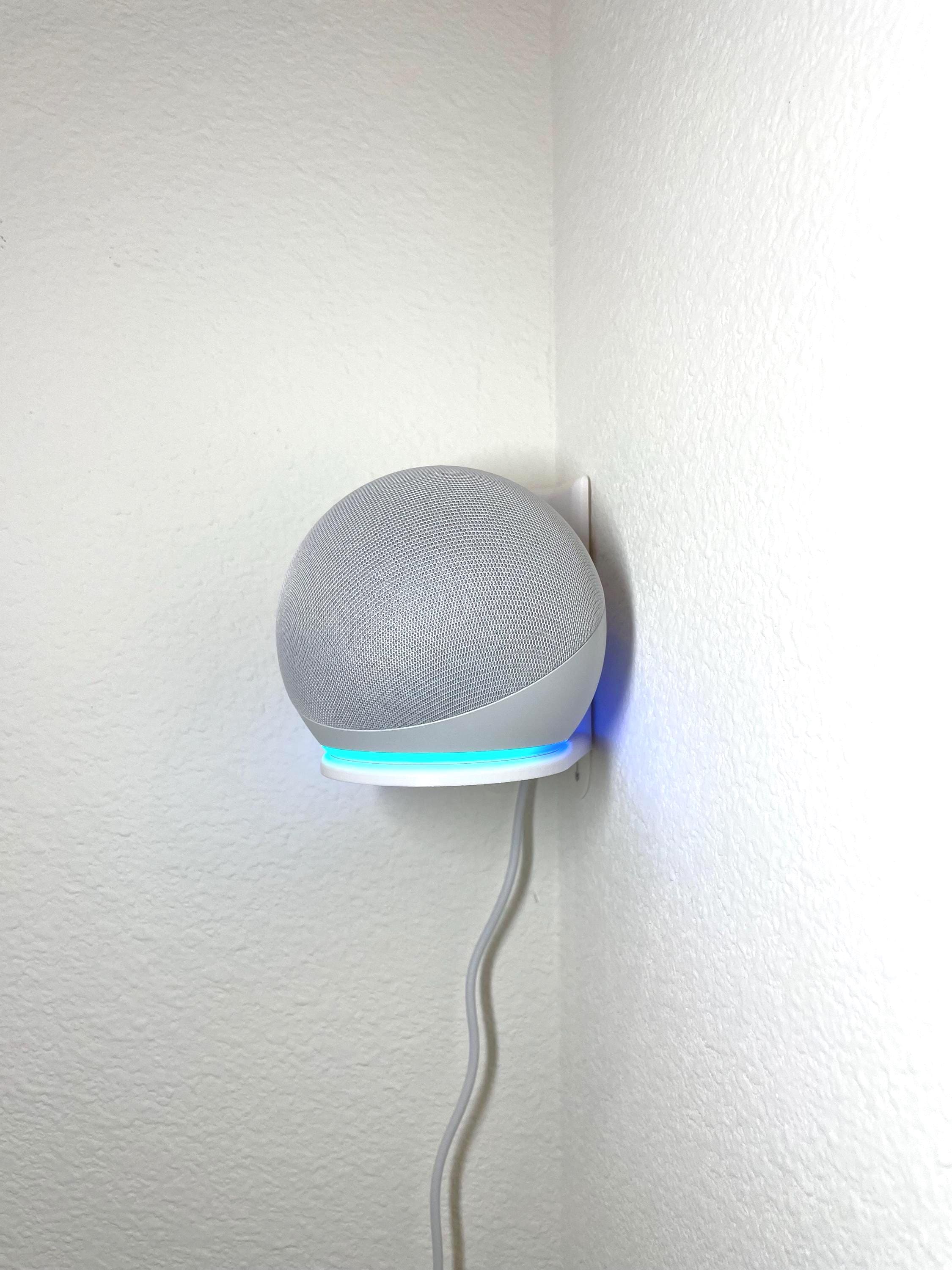 Support d'angle Echo Dot : support adhésif mural pour enceinte Alexa Amazon 4e/5e génération