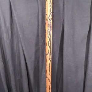 Convertible Ball Lightning Cane. Fashionable Fractal Burned walking cane with INTERCHANGEABLE 2&quot; Ball handles. Finished to custom length.