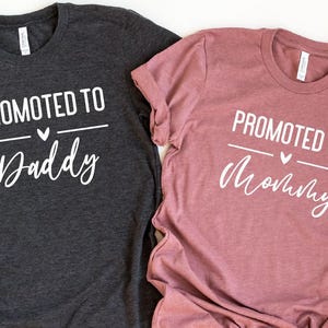 Promoted to Mommy, New Parents Gift Set, Mom Coming Home, New Mom Shirt, Baby Shower Gifts, Mother&#39;s Day Shirt, New Dad Shirt,Mom Outfit Tee