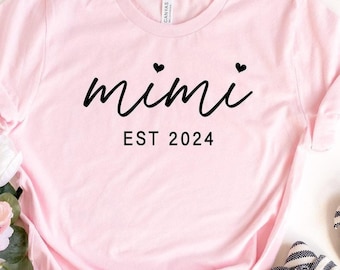 Mimi Est Shirt, Custom Mimi Shirt, Personalized Mimi Gift, Grandma-life T-Shirt, Mother's Day Shirts, Grandmother Shirt With Grandkids Names