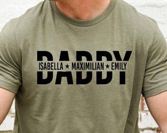 Custom Daddy Shirt With Kids Name, Father's Day Shirt, New Dad Gift, Custom Dad Shirt, Father's Day Gift, Personalized Daddy, Gift for Daddy
