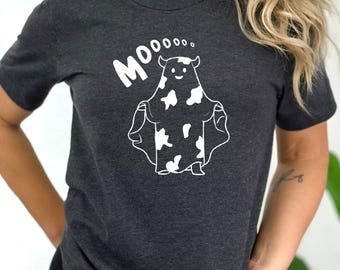 Ghost Cows Shirt, Halloween Cow T-Shirt, Funny Halloween Shirt, Ghost Tee, Cute Ghost Cow Shirt, Cow Lover Gift, Farmer Shirt, Spooky Season