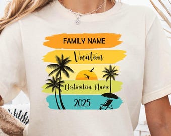 Custom Family Vacation 2025 Shirt, 2025 Family Vacation Tee, Custom Vacation Shirts, Family Trip Tee, Funny Vacation Shirts, Family Matching
