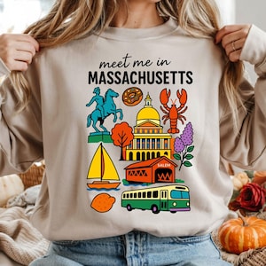 Meet Me In Massachusetts Shirt: Home State Souvenir Tee