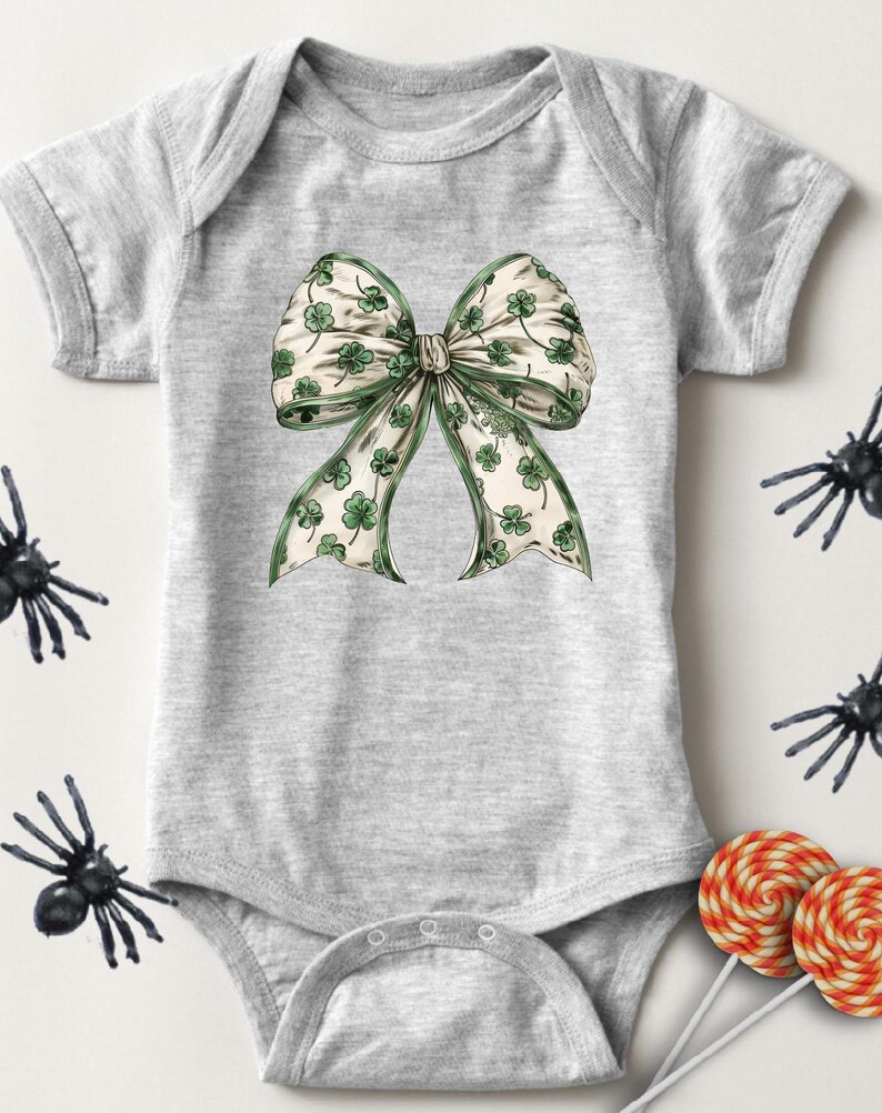 Coquette St Patrick's Day Bow Kids Shirt, St Patrick's Day Kids Shirt, Lucky Kids Shirt, St Patrick's Gift, Shamrock Irish Youth Toddler Tee