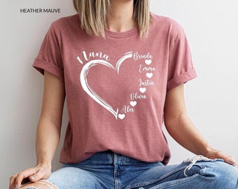 Custom Nana Shirt, Personalized Nana Shirt, Custom Grandma Shirt, Mom Shirt With Names, Mother's Day Shirt, Nana Gift, Grandkids Names Shirt