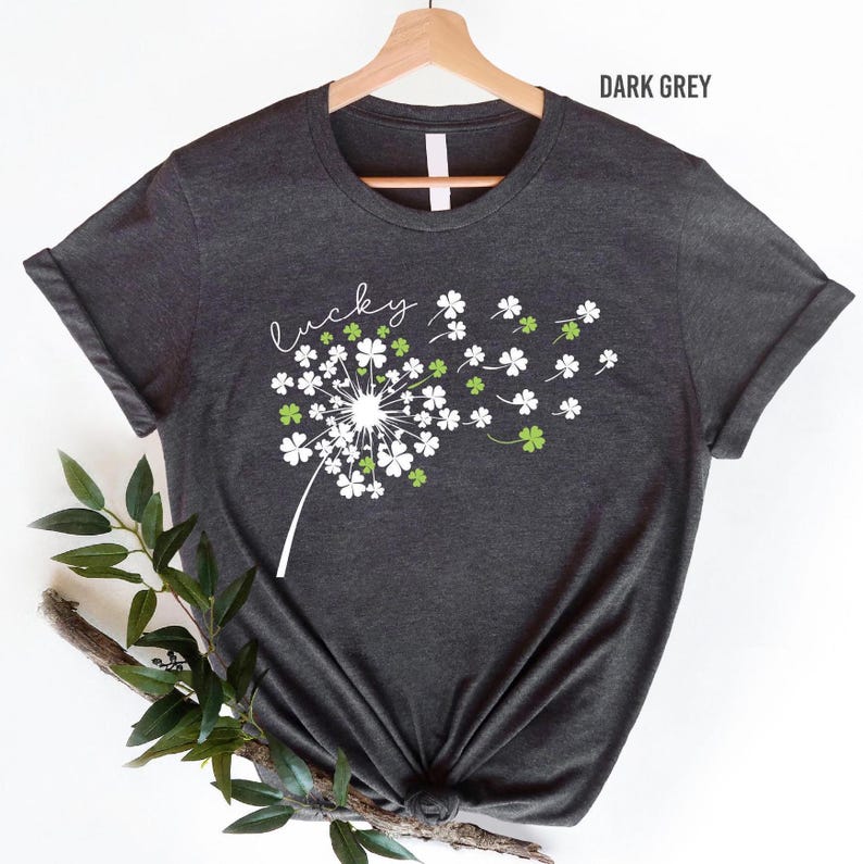 Dandelion St Patrick's Day Shirt, Dandelion Shamrock Shirt, St Patrick's Day Gift Shirt, Irish Day Shirt, Shamrock Clovers Flying Shirt
