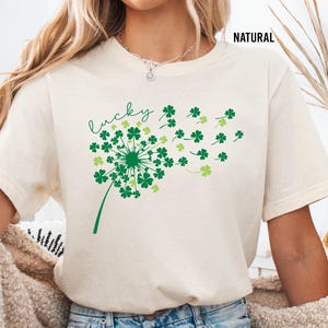Dandelion St Patrick's Day Shirt, Dandelion Shamrock Shirt, St Patrick's Day Gift Shirt, Irish Day Shirt, Shamrock Clovers Flying Shirt