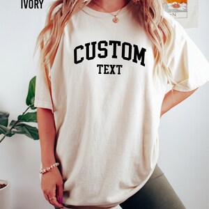 Custom Comfort Colors Shirt, Custom Text T-Shirt, Personalized Tshirt, Customizable Matching Shirts, Special Gift For Her Him, Party Outfit
