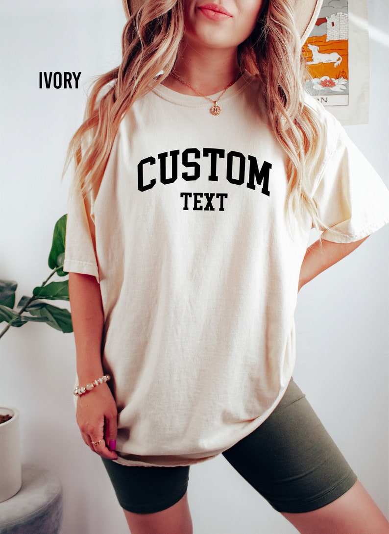Custom Comfort Colors Shirt, Custom Text T-Shirt, Personalized Tshirt, Customizable Matching Shirts, Special Gift For Her Him, Party Outfit