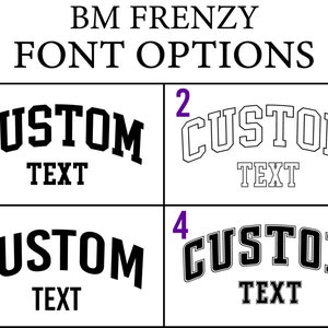 a set of four different font styles
