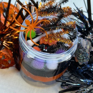 Mini Halloween play dough sensory kit