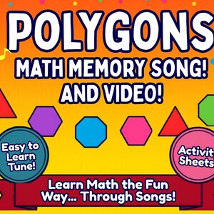 POLYGONS Math SONG, VIDEO, & Bonus Slides, Extension Sheets