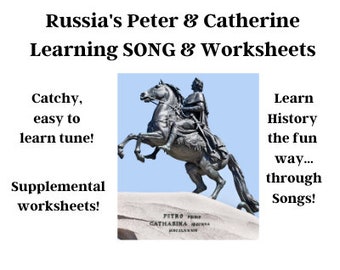 Russia's Peter and Catherine the Great History Learning SONG & Worksheets