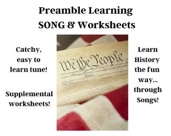 Preamble History Learning SONG & Worksheets