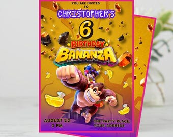 Bananza Birthday Invitation Template