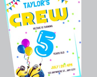 Minions Birthday Invitation Template