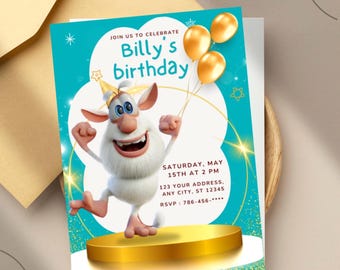 Booba Kids Birthday Invitation