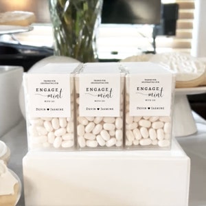 Tic Tac Label Canva Template - Engagement Party Favor