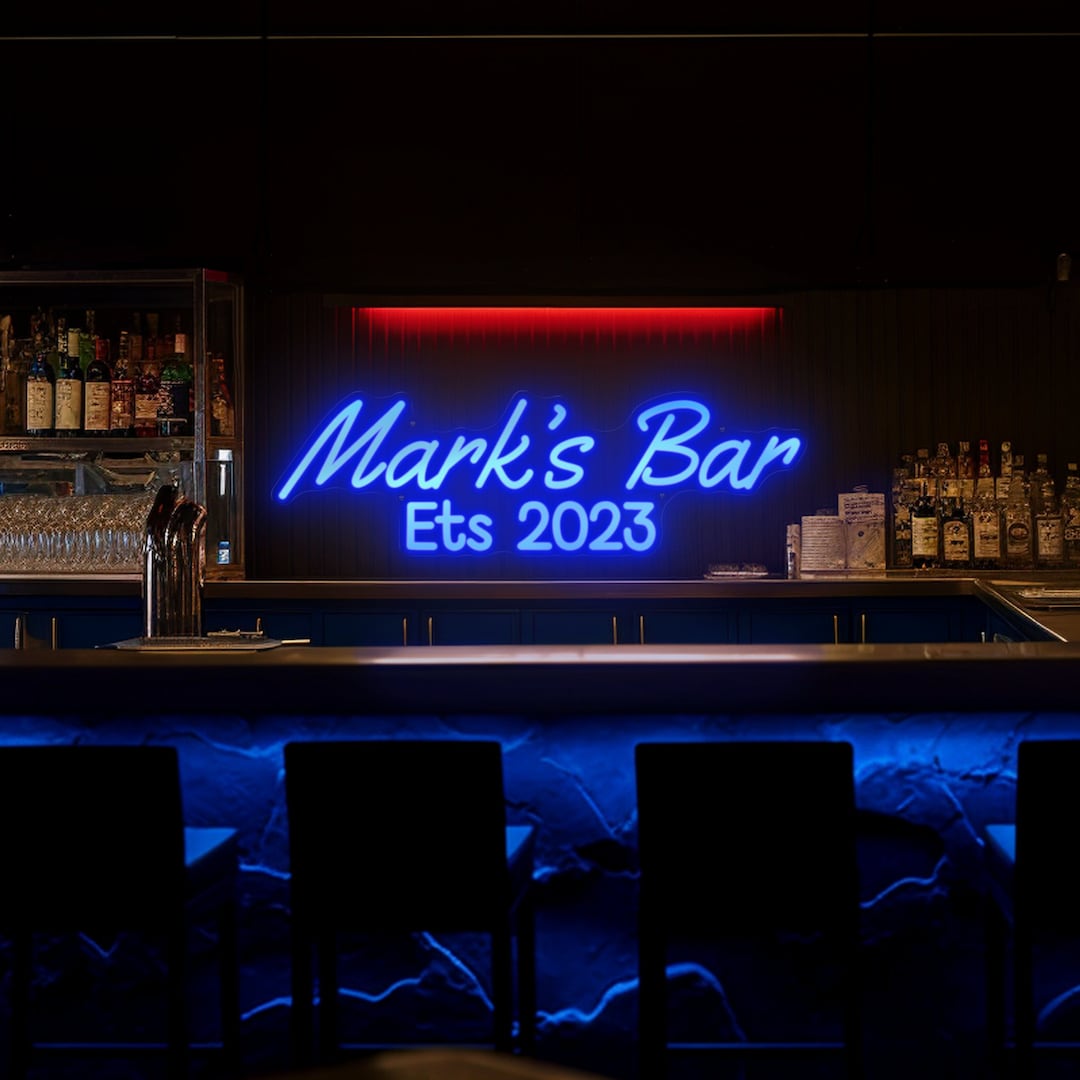 Custom Neon Sign Battery Operated Neon Sign Neon Bar Sign Etsy