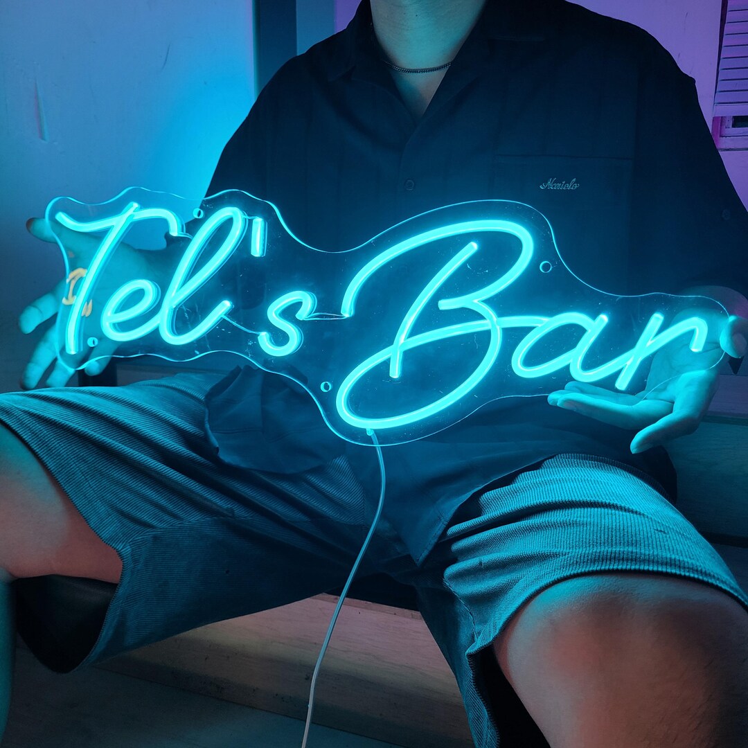 Custom Neon Sign Battery Operated Neon Sign Neon Bar Sign Etsy