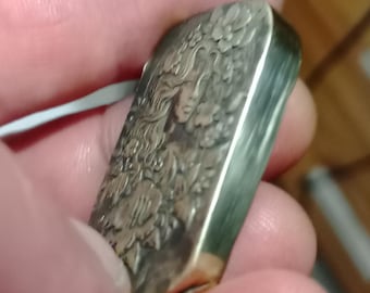 Lingote de bronce virgen - Pieza única grabada a mano en bronce reciclado - 25x40 mm - Regalo de astrología