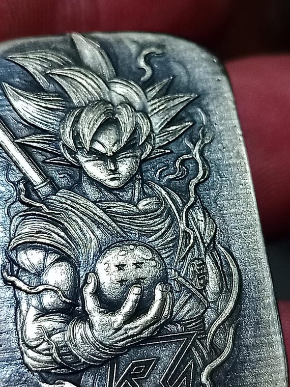 Lingot Goku Dragon Ball Z - Pièce unique en bronze recyclé