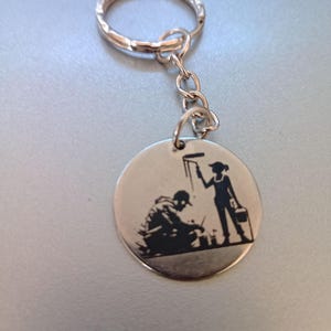 gepersonaliseerde dubbelzijdige sleutelhanger