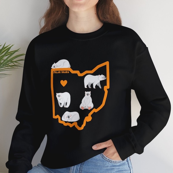 Polar Bear Sweatshirt,Polar Bear Crewneck,Ohio Polar Bear Sweatshirt,Polar Bear Shirt