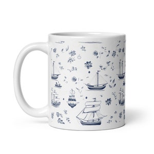 Sailing travel mug, sailing mug gift, sailor coffee mug, sailboat mug, nautical kitchen mug, beach house mug, boat-themed mug