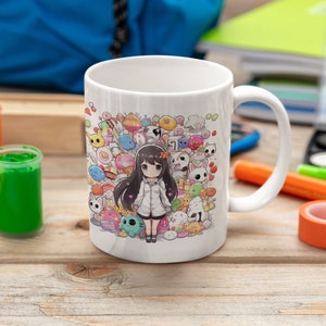 かわいい猫マグカップ - かわいいコーヒーマグ - かわいいアニメ猫デザイン - かわいいギフト、ゲーマーギフト - 誕生日ギフト - 母の日 - クリスマスギフト