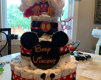 Personalized/themed diaper cakes