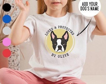 Custom Boston Terrier Kids T-Shirt: Pet Lover Gift