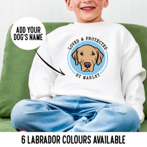 Personalisierte Labrador Kinder Pullover / Benutzerdefinierte Hunde Gesicht Kinder Kleidung / Süßes Labrador Porträt Jugend Sweatshirt / Labrador Kleinkind Geburtstagsgeschenk