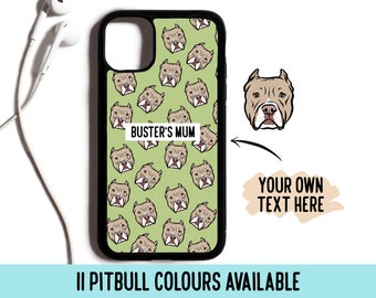 Personalized Pitbull Portrait Phone Case: Custom Dog Breed Pattern