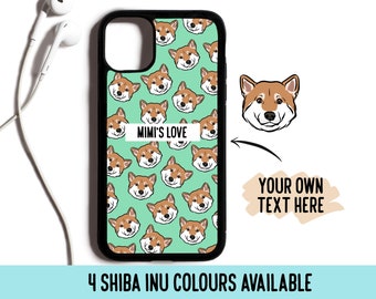 Personalized Shiba Inu Pattern Phone Case: Custom Dog Portrait