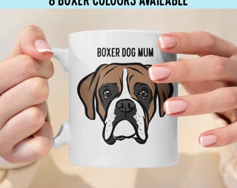 Personalized Boxer Dog Portrait Mug: Custom Pet Memorial Gift