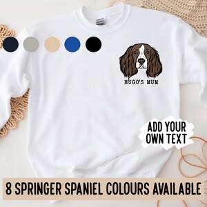 Springer Spaniel Sweatshirt / personalisierte Hunderasse Gesicht Pullover / Springer Spaniel Hund Papa Crewneck Pullover / Haustier Portrait Geburtstag Geschenkidee