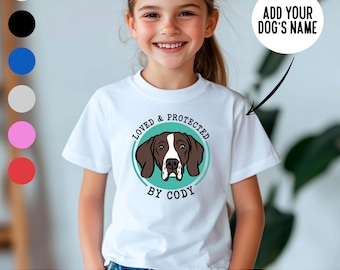 Custom English Pointer Kids T-Shirt: Dog Portrait Tee