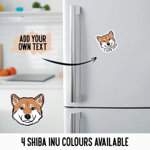 Shiba Inu Refrigerator Magnet/Custom Shiba Inu Dog Name Fridge Magnet/Cute Gift For Shiba Inu Owner/Pet Portrait Print Magnet for Kitchen